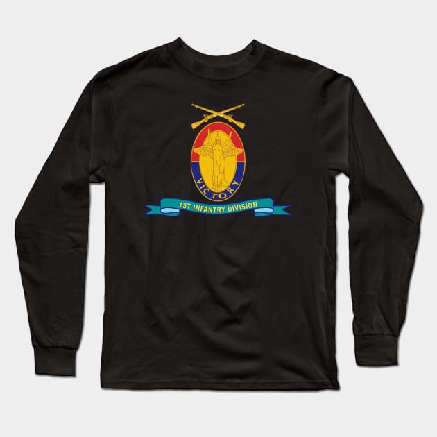 1st Infantry Division - w Br - Ribbon Long Sleeve T-Shirt by twix123844